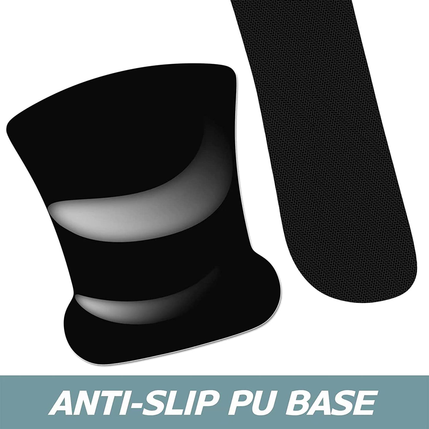 Mouse Pad Wrist Support Keyboard Wrist Rest Pad Ergonomic Mousepad Non-Slip Memory Foam Keyboard Pad Easy Typing Pain Relief Perfect for PC Laptop Gaming Office, Black Gold Marble