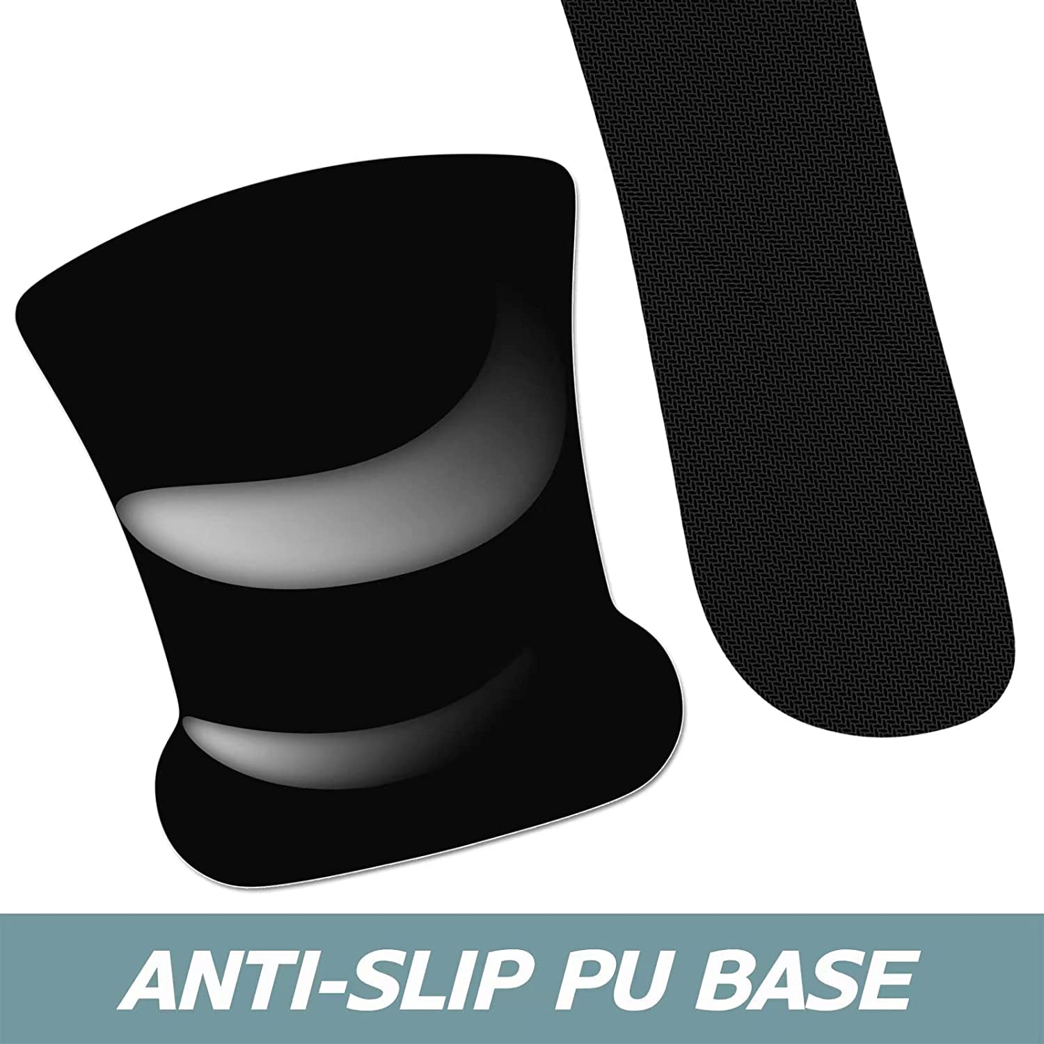 Mouse Pad Wrist Support Keyboard Wrist Rest Pad Ergonomic Mousepad Non-Slip Memory Foam Keyboard Pad Easy Typing Pain Relief Perfect for PC Laptop Gaming Office, Black Gold Marble